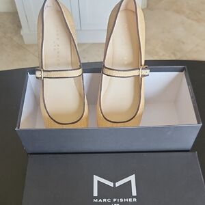 Marc Fisher Tan Mary Jane Heels